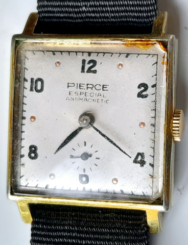 Reloj Pierce Especial Cuadrado 25 Mm Cuerda Manual Funciona 