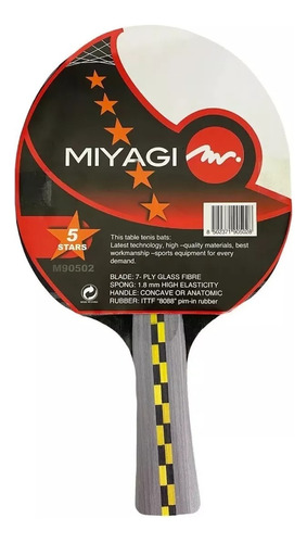 Usado Raqueta De Ping Pong Miyagi 5 Estrellas