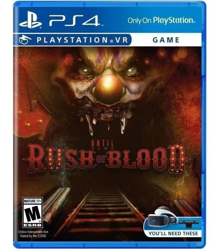 Until Dawn: Rush Of Blood Playstation Vr Ps4/jogo Físico