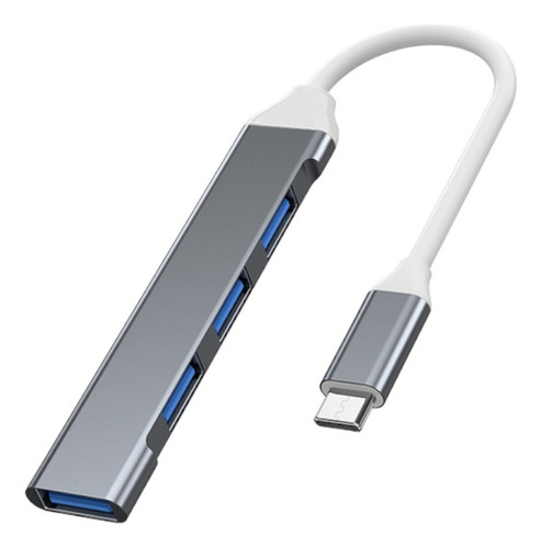 Hub Multipuertos Usb-c En Aluminio 4 Puertos Multi Usb 3.0