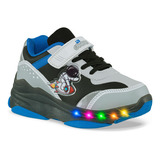 Tenis Patines Con Luces Braiz Negro Para Niño Los Gomosos