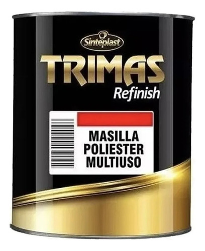 Masilla Plastica C/ Catalizador Trimas 1kg Poliester Auto