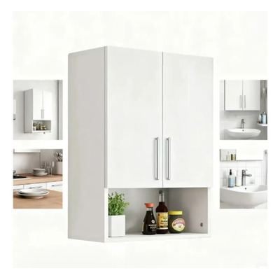 Repisa Flotante De Cubo Con 2 Puertas Y 2 Asas Alacena Gabinete De Pared Para Cocina Armario De Almacenamiento Empotrado Estilo Moderno 60x31.5x80 Cm Soporte 30 Kg | Envío gratis