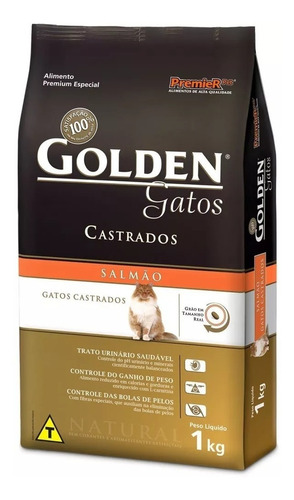 Ração Golden Gato Castrado Salmão 3kg