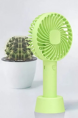 Mini Ventilador De Mano Con Base Recargable