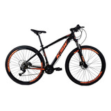 Bicicleta Aro 29 Ksw Xlt 100 - 27vel Alivio 1.0 + K7 + Trava Cor Preto/laranja Tamanho Do Quadro 15