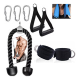 Set De Agarres Para Gimnasio Cuerda Triceps-agarre Doble