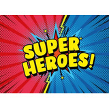 Individual Papel Rectangular 20 U Super Heroes Infantiles 