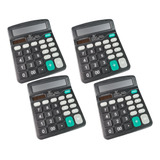 4 Peças Calculadora De Mesa Comercial Escritório 12 Digitos