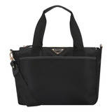 Bolsa Satchel Westies Hbaitnawe Mujer Acabado De Los Herrajes Niquel Color Negro Color De La Correa De Hombro Negro Diseño De La Tela Liso