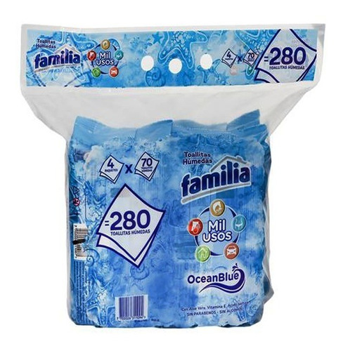 Toallas Humedas Familia 70 X 4 Ocea - Unidad a $143