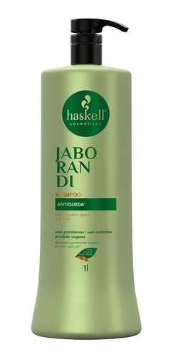 Shampoo Jaborandi Haskell Cabelos Oleosos Antiqueda 1 Litro
