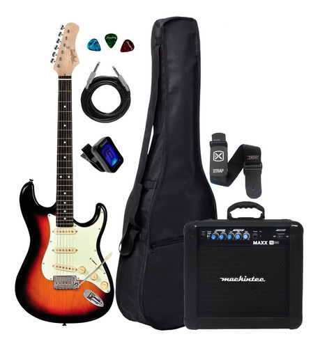 Guitarra Tagima T-635 Sb Df/mg + Kit Capa Cabo Full