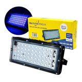 Reflector Neon Led Uv Luz Negra 50w Con Lupa Ip65 127v 