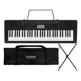 Kit Teclado Casio Ctk-3500 Musical 5/8 Preto Completo