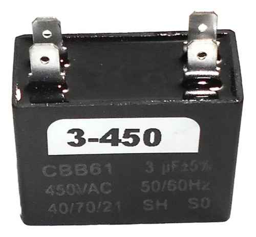 Capacitor Para Condensador Minisplit 3 Uf 450vac