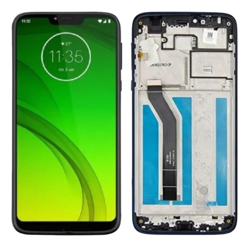 Display Lcd Tela Touch Frontal Moto G7 Power Xt1955 Com Aro 