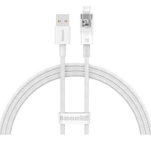 Cabo Usb P/ Lightning Baseus iPhone 2.4a Fast Charging 1m Cor Branco