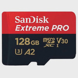 Cartão Micro Sd Sandisk Extreme Pro 128gb 200mbs Adaptador.