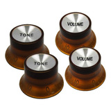 4 Knobs 2 Volumes 2 Tones Para / Lp, Sg, Les Paul  - Ambar