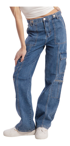 Pantalón Wide Leg Cargo Mujer Balam Bl6539