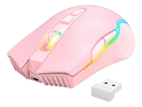 Mouse De Juego Rosa Onikuma Cw905 Inalambrico Recargable