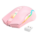 Mouse De Juego Rosa Onikuma Cw905 Inalambrico Recargable