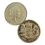 Moeda Oficial Inglaterra 1 Libra (escudo Britânico E Brasão)