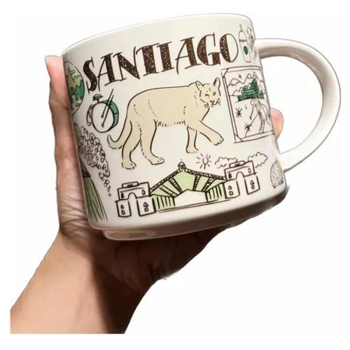 Taza Mug Starbucks Santiago Chile 414 Ml