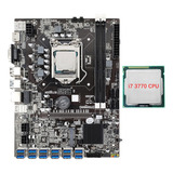 Placa Base De Minería De 12 Tarjetas B75 Con Cpu I7 3770, 12