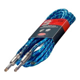 Cable Plug - Plug Tela Standard 6mm 6 M Azul Stagg Guitarra