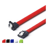 Cable Datos Sata 3.0 6gbps 50cm Trenzado Hdd 90° L Colores