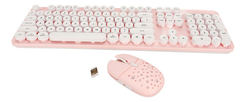 Mouse Inalámbrico Con Teclado Y Combinación De Colores Puros