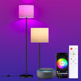 Lámpara De Pie Inteligente Rgb Para Sala De Estar, Funciona 