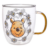 Taza De Vidrio Disney Winnie The Pooh Disfruta De Peque...