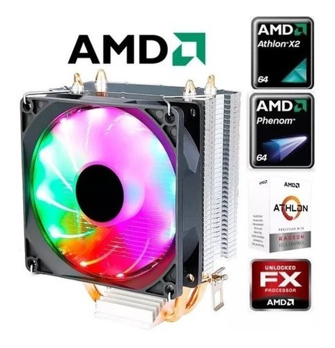 Cooler Cpu Amd Atlhon/ Phenon/fm1/fm2/am2/am3/fx/ryzen 120w 