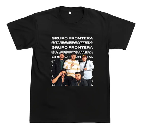 Playera Grupo Frontera, Letras B&w Aesthetic