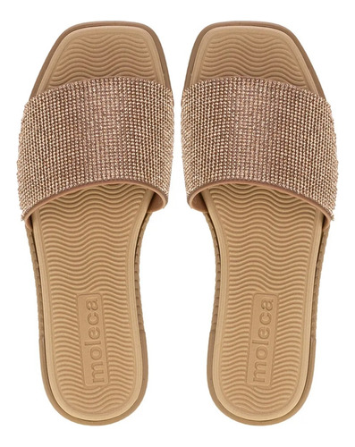 Chinelo Feminino Moleca Rasteirinha Slide Tira Strass