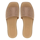 Chinelo Feminino Moleca Rasteirinha Slide Tira Strass