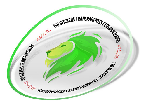 150 Stickers Vinil Adhesivo Transparente 4x4 A Registro