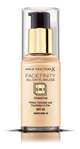 Base De Maquillaje Líquida Max Factor Facefinity Facefinity All Day Flawless Tono 048 - Warm Nude - 30ml