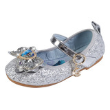 Zapatilla De Cristal Frozen Elsa, Zapatos Planos Con Suela B