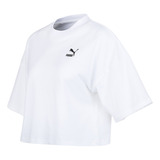 Remera Puma Classics Oversized Mujer Blanca Solo Deportes