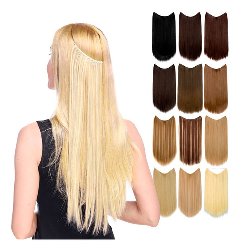 Cortina De Cabello Extensión Premium Italiano Vincha 65cm