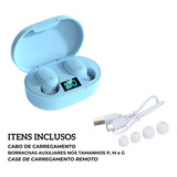 Audífono In-ear Inalámbrico In-ear A6s Tgha6s Azul Claro Con Luz Led