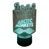 Arctic Monkeys Lámpara Led Ilusión 3d Luz Decoración Rock