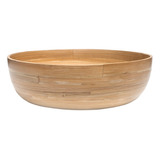 Fuente O Ensaladera De Bamboo Natural 25 Cm Marca Ibili