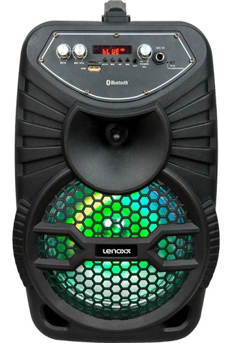 Caixa De Som Amplificada Bluetooth Lenoxx Ca100 Karaokê 150w Cor Preto 110v/220v