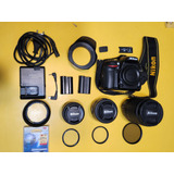 Nikon D7200 + 3 Lentes (18/140mm, 50mm E 35mm) + Acessórios