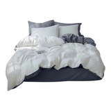 Duvet Bicolor Gris Blanco D My Home Store